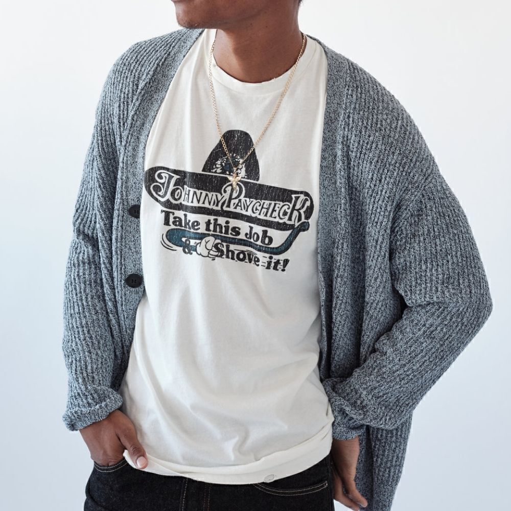 NWOT Midnight Rider Johnny Paycheck Take This Job & Shove It Hat Unisex Tee L